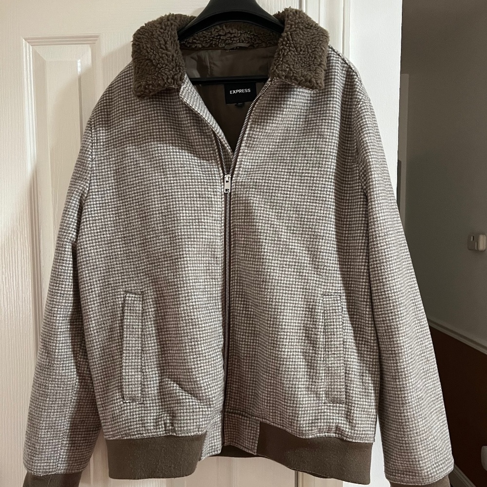 Express Men’s Bomber Jacket Wool Blend